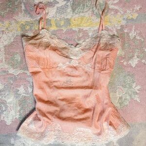 Express Peach Lace Trim Camisole